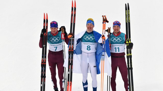 Александр Большунов – вице-чемпион «полтинника» на Играх! Андрей Ларьков – бронзовый призёр!